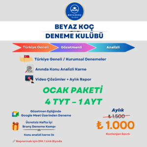 Ocak Ayı TYT - AYT Deneme Kulübü