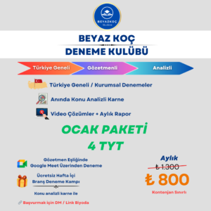 Ocak Ayı TYT Deneme Kulübü