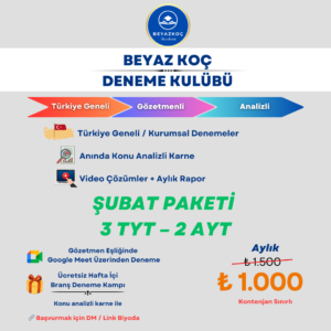 Şubat Ayı TYT - AYT Deneme Kulübü