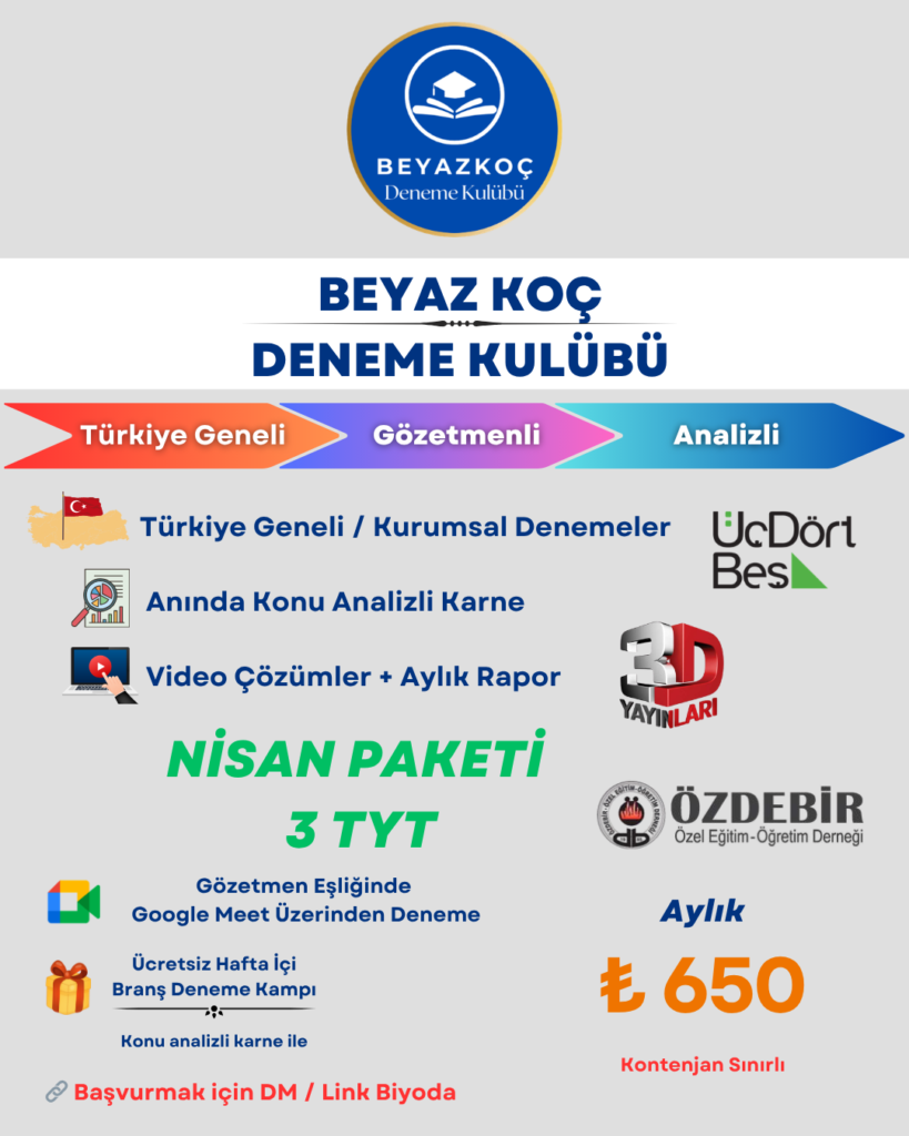 Nisan Ayı TYT Deneme Paketi